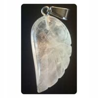 wisiorek, Kryształ Górski,czysty kwarc, kamień naturalny, skrzydło Anioła,