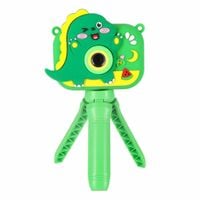 Aparat Cyfrowy Fotograficzny dla Dzieci Dinozaur Zielony Statyw Kamera Gry