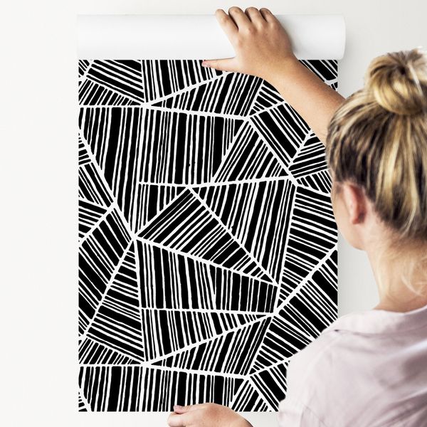 Tapeta Czarno - Białe Wzory Geometryczne zdjęcie 4