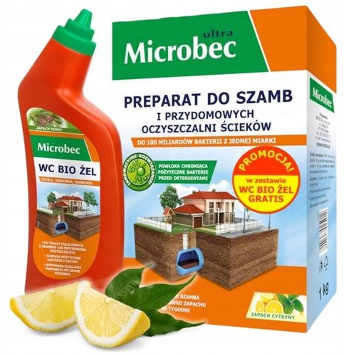 MICROBEC ULTRA 1kg bakterie do szamba + BIO ŻEL WC na Arena.pl