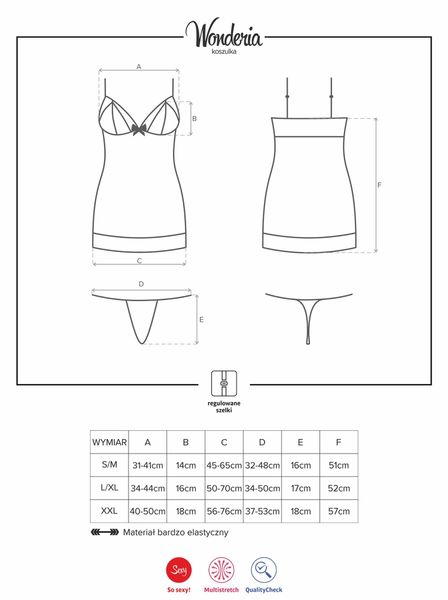 obsessive wonderia koszulka i stringi s/m zdjęcie 7