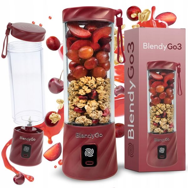 Oryginalny Blender BlendyGo 3 - Bezprzewodowy USB | ZESTAW SHAKER + PRÓBKI zdjęcie 2