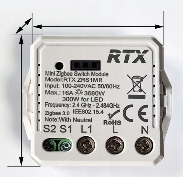 RTX Moduł MINI Przekaźnik Sterownik 16A TUYA ZigBee zdjęcie 3