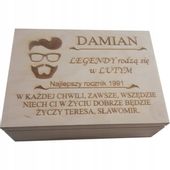 Pudełko Drewniane dla Mężczyzny dla Chłopaka dla Taty dla  Wujka