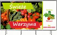 BANER REKLAMOWY 200x100 cm projekt w cenie ŚWIEŻE WARZYWA