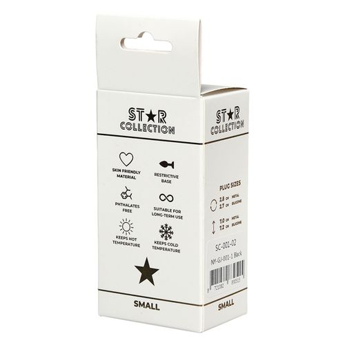 Star Collection - Black Silicone Anal Plug S - Pink Stone na Arena.pl