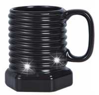 KUBEK MAJSTERKOWICZA CZARNA ŚRUBA CERAMICZNY ŚMIESZNY PREZENT 380ML