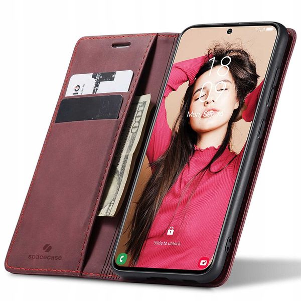 Spacecase Wallet Galaxy S21 Fe Red zdjęcie 1
