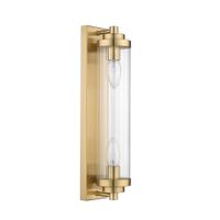 Złoty kinkiet glamour Lorenzo LP-2960/1W Light Prestige szklana tuba