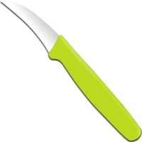 nóż do obierania z wygiętym ostrzem 158 mm - zielony