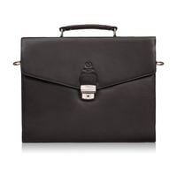 męska aktówka ze skóry naturalnej brązowa na dokumenty teczka na ramie