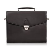 męska aktówka ze skóry naturalnej brązowa na dokumenty teczka na ramie