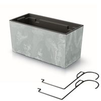Skrzynka doniczka balkonowa uchwyty 39x19 cm beton