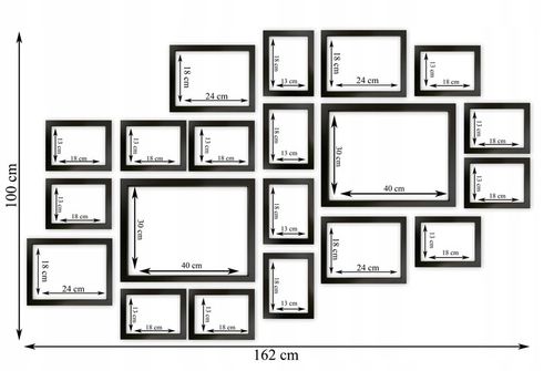 Multirama Lizbona Zestaw ramek na zdjęcia czarny na Arena.pl