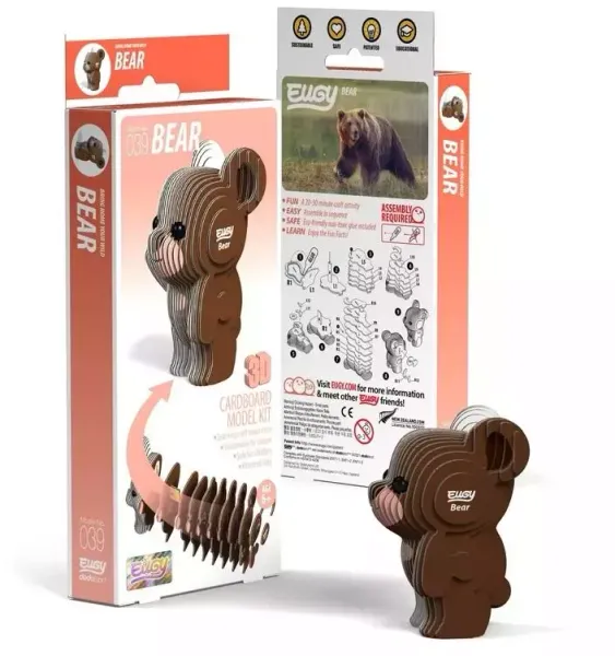 Niedźwiedź Eugy. Eko Układanka 3D zdjęcie 1