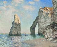 Plakat 60x50cm The Cliffs at Étretat, Monet Vintage do Salonu