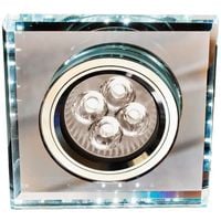 Sufitowa lampa podtynkowa Ss wpust do przedpokoju chrom