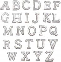 Alnicov Naszywka z literami A-Z, alfabet, aplikacja 3D, haftowana odznaka
