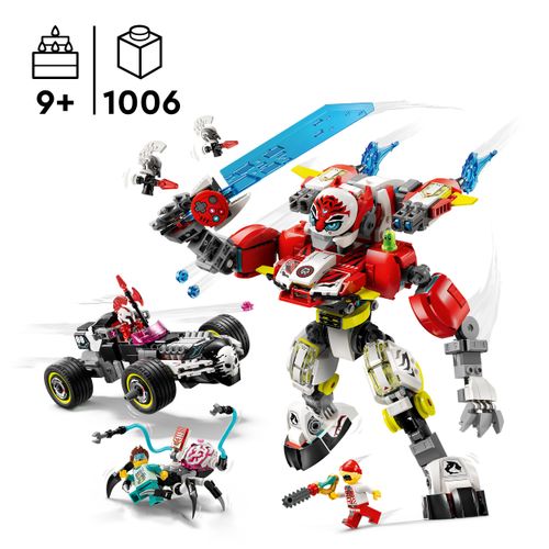 LEGO Tygrysi mech Coopera i hot rod Zero 71497 na Arena.pl