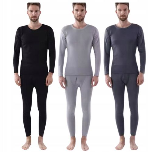 3X MĘSKIE KALESONY ZIMOWE CIEPŁE TERMO POLAROWE BAWEŁNA 3 KOLORY S/M na Arena.pl