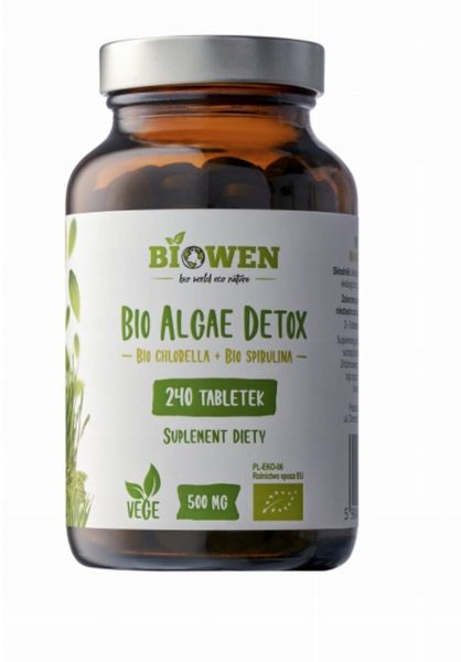 Biowen Algae Detox Chlorella I Spirulina, algi 240 kaps zdjęcie 1
