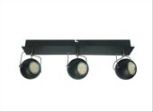 Tony listwa 3x3W LED GU10 czarny matowy
