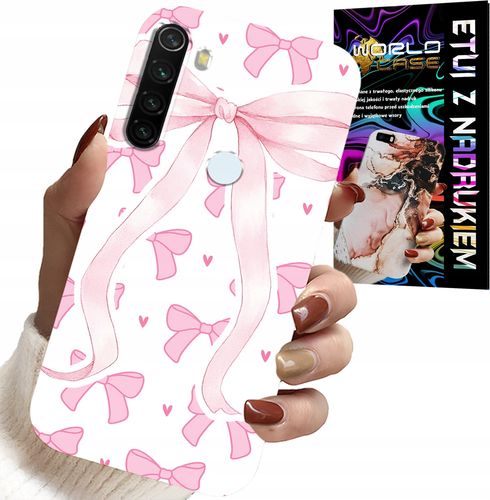 ETUI DO XIAOMI NOTE 8T - RÓŻOWE WSTAZKI WSTĄZKA MODNE WZORY CASE na Arena.pl