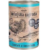 karma mokra dla kota  indyk łosoś 400g wiejska zagroda bez zbóż i cukru