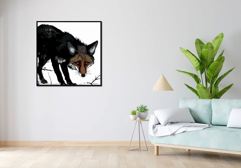 Plakat 90x90cm Nieufny Lis zdjęcie 4