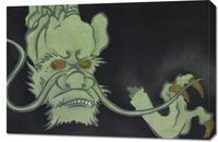 Obraz 90x60cm Golden Eyed Monster, Sekka Japoński Vintage