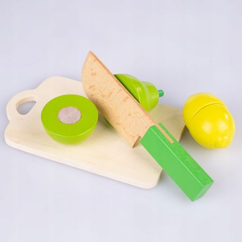 DREWNIANE OWOCE I WARZYWA DO KROJENIA NA RZEPY NÓŻ DESKA KINDERPLAY na Arena.pl
