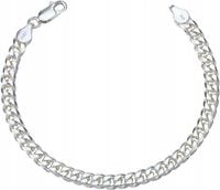 BRANSOLETKA SREBRNA PANCERKA DIAMENTOWANA MĘSKA SREBRO PRÓBA 925 ORYGINALNA