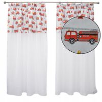 Zasłona firana STRAŻ POŻARNA strażak 300x160