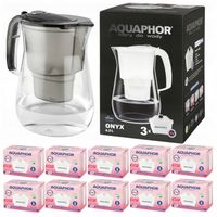 Duży Dzbanek Filtrujący Wodę AQUAPHOR ONYX + 10 wkładów magnezowych Maxfor