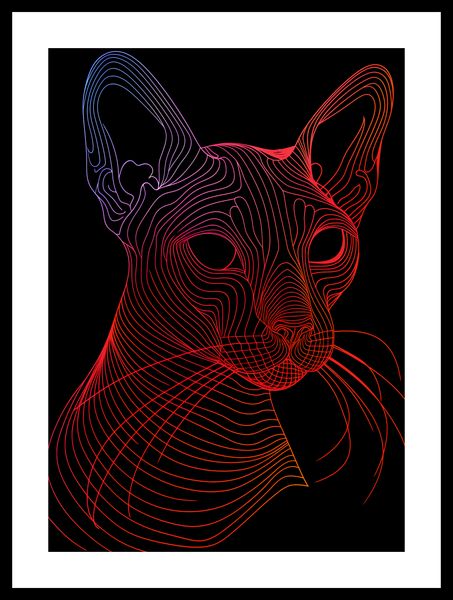 Plakat 29,7x42cm Cyfrowa Kocica zdjęcie 3