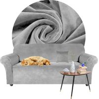 POKROWIEC NA KANAPĘ WELUR 235-300 CIEMNY SZARY