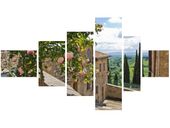 100CM 180CM OBRAZ 6 ELEM RÓŻE BALKONIE ŚCIENNY