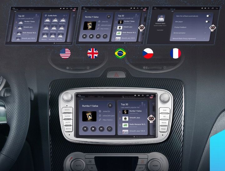 RADIO SAMOCHODOWE do FORD MONDEO MK4 FOCUS MK2 MK3 GALAXY GPS ANDROID RDS zdjęcie 4