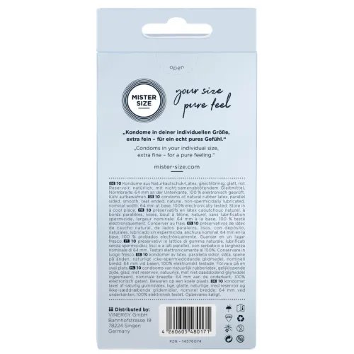 mister size prezerwatywy 64 mm 10 szt. - dopasowany rozmiar, komfort na Arena.pl