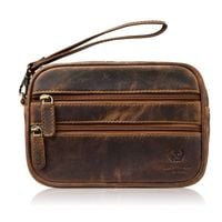 saszetka męska skórzana do ręki vintage brązowa paolo peruzzi