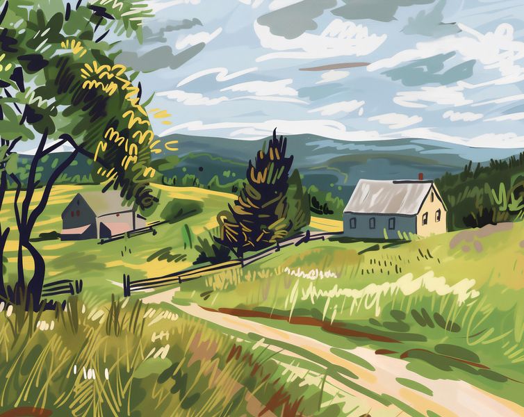 Plakat 76x60,5cm Bujna Wieś zdjęcie 1