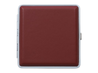 Metalowa Papierośnica Pokryta Gładką Ekoskórą w Kolorze Miodowego Brązu