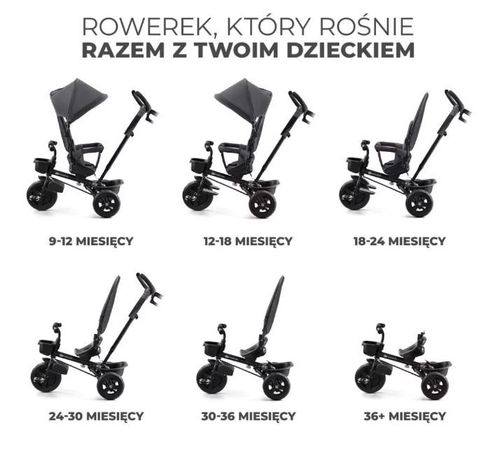 Rowerek Trójkołowy Aveo Malachite Grey na Arena.pl
