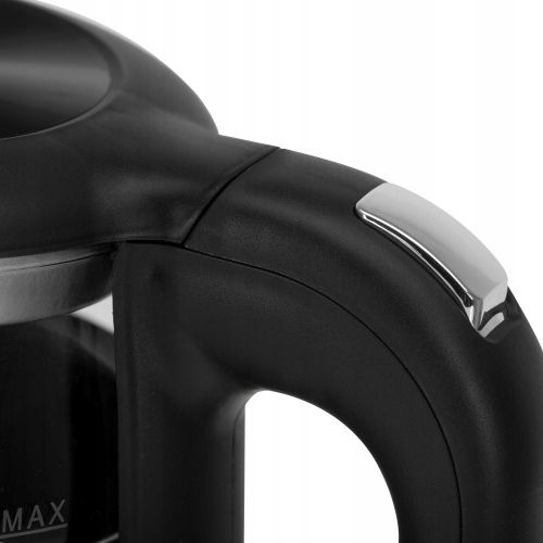 Czajnik Szklany Elektryczny Czarny 2200W Regulacja LED 1,7 L, Mocny na Arena.pl