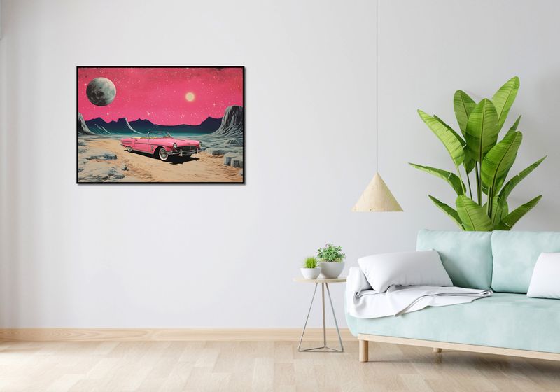 Plakat 100x70cm Kabriolet W Kosmosie zdjęcie 4