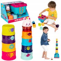 Wieża piramidka piramida układanka edukacyjna sorter ZAMEK KRÓLICZKA 58 cm