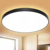 Lampa sufitowa okrągła 28cm Plafon Czarny Ouila 24W