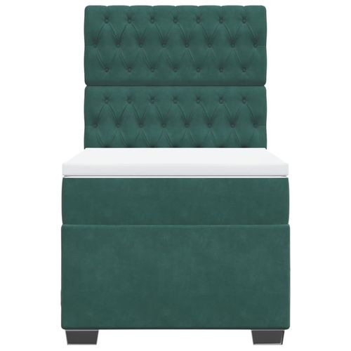 Łóżko kontynentalne z materacem, zielone, aksamit, 80x200 cm na Arena.pl