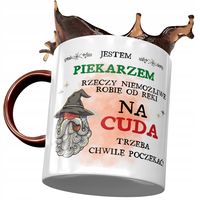 Kubek Bordowy Dla Piekarza Na Cuda Trzeba Chwile Z Nadrukiem Ze Zdjęciem