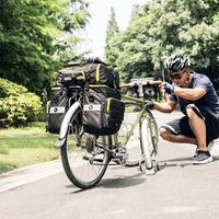 torba na rower 3w1 - sakwa rowerowa na bagażnik 65l plecak torba na